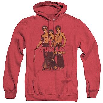 Bruce Lee Nunchucks Adult Heather Hoodie