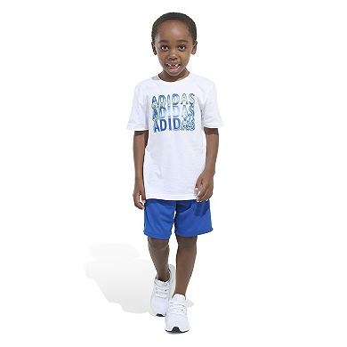 Boys 4-7 adidas Graphic Cotton Tee & 3S Shorts Set