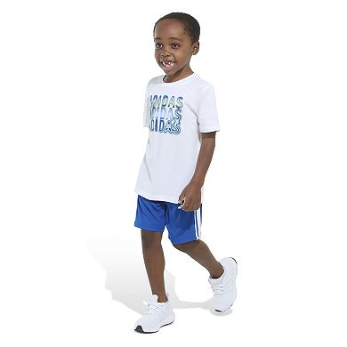 Boys 4-7 adidas Graphic Cotton Tee & 3S Shorts Set