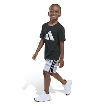 Boys 4-7 adidas Graphic Tee & Allover Print Camo Shorts Set