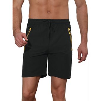 Men's Solid Color Elastic Waistband Lightweight Swimwear Shorts