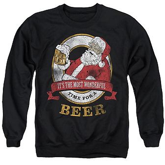 Christmas Wonderful Time Beer Unisex Adult Crewneck Sweatshirt Sweater