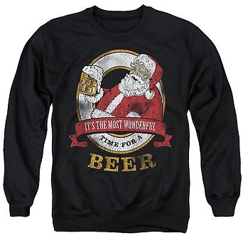 Christmas Wonderful Time Beer Unisex Adult Crewneck Sweatshirt Sweater