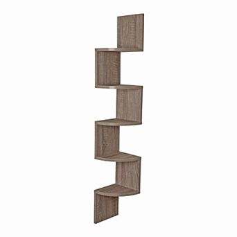 Large Laminated Corner Wall Mount Shelf