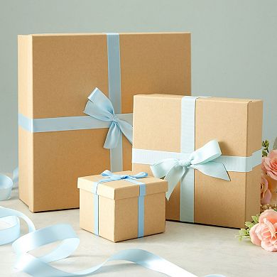 6-pk Decorative Nested Gift Boxes With Lids Square Thick Paper Board For Storage