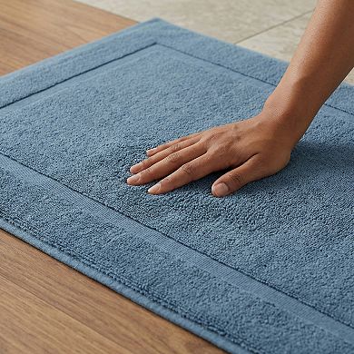 1 Pcs Towel Cotton Banded Bath Mat Reversible Soft Plush Absorbent Bath Rug Bathtub Mat 20" x 32"