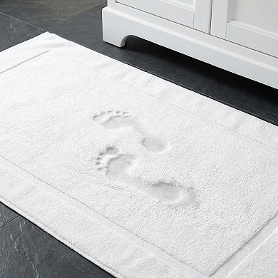 1 Pcs Towel Cotton Banded Bath Mat Reversible Soft Plush Absorbent Bath Rug Bathtub Mat 20" x 32"