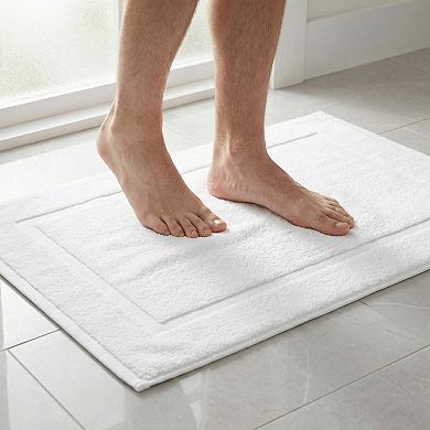 1 Pcs Towel Cotton Banded Bath Mat Reversible Soft Plush Absorbent Bath Rug Bathtub Mat 20" x 32"