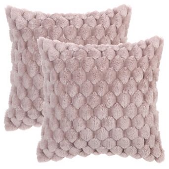Pack Of 2 Soft Decorative Throw Pillow Covers Plush Cushion Pillowcase For Sofa 18" X 18"