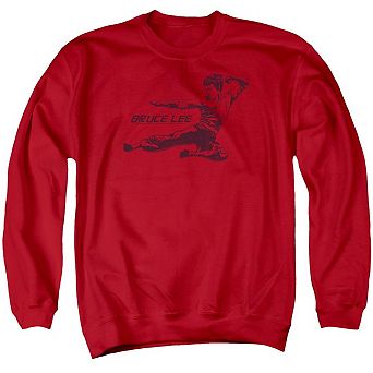 Bruce Lee Line Kick Adult Crewneck Sweatshirt