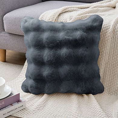 1 Pc Faux Fur Cozy Decorative Throw Pillow Case Luxury Soft Modern Plush Pillowcase 18"x18"