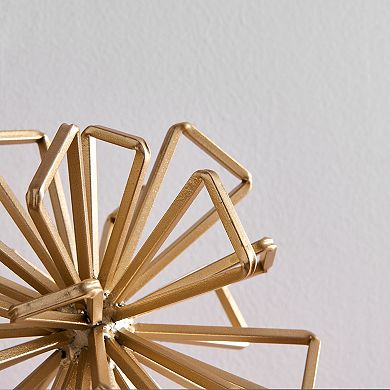Geometric Gold Starburst Sculpture Set Of 2