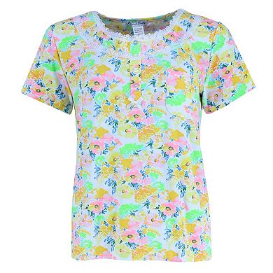 Elegant Emily Women's Yellow Floral Capri Set