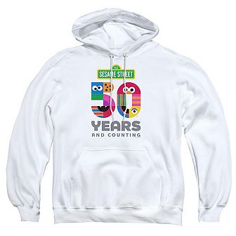 Sesame Street 50 Years Logo Adult Pull Over Hoodie