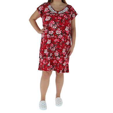 Women's Burgundy Floral Gown