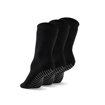 Gripjoy Women's Crew Socks With Grips (pack Of 3)