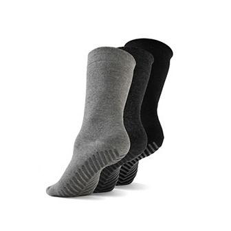 Gripjoy Women's Crew Socks With Grips (pack Of 3)