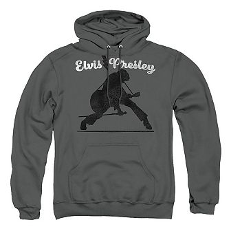 Elvis Presley Overprint Adult Pull Over Hoodie
