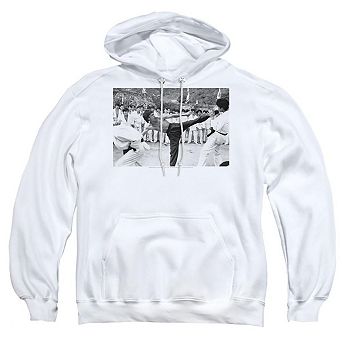 Bruce Lee Kick To The Head Adult Pull Over Hoodie