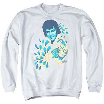 Elvis Presley Peacock Adult Crewneck Sweatshirt