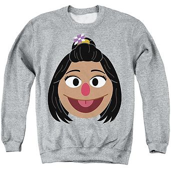 Sesame Street Ji Young Face Adult Crewneck Sweatshirt