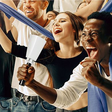 2 Pack Cowbells Noise Makers With Handle For Sporting Events, White, 9.75 In