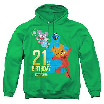Sesame Street 21st Birthday Adult Pull Over Hoodie