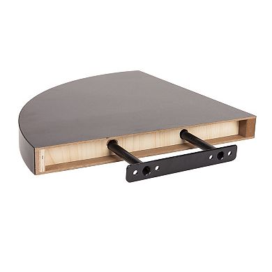 Laminate Corner Radial Shelves (set Of 2)