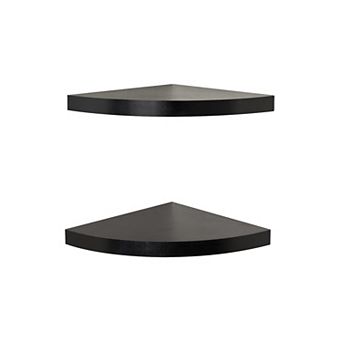 Laminate Corner Radial Shelves (set Of 2)