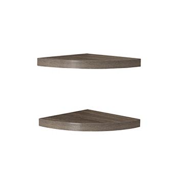 Laminate Corner Radial Shelves (set Of 2)