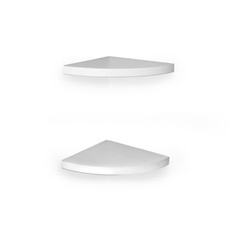 Laminate Corner Radial Shelves (set Of 2)