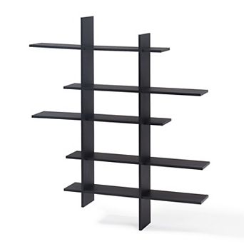 Five Level Asymmetric Wall Shelf