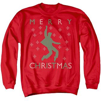 Elvis Dancing Ugly Christmas Adult Crewneck Sweatshirt
