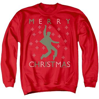 Elvis Dancing Ugly Christmas Adult Crewneck Sweatshirt