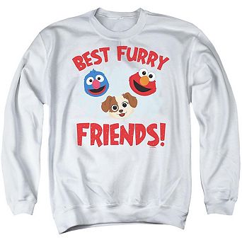 Sesame Street Furry Friends Forever Best Furry Friends Adult Crewneck Sweatshirt