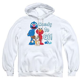 Sesame Street Furry Friends Forever Ready To Go Adult Pull Over Hoodie
