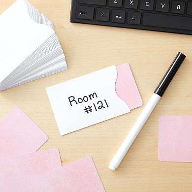 500 Pack Blank Keycard Envelope Sleeves, Card Protectors (white, 3.5 X 2.3 In)