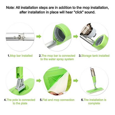 360 Degree Microfiber Floor Spray Mop Cleaner Starter Kit