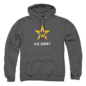 US Military Academy Hoodie - Official Circle Logo Pullover Hoodie, Black (XX-Large)