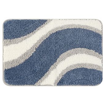 Wavy Stripes Bathroom Rug Mat Absorbent Non-slip Bath Mats For Bathroom Floor