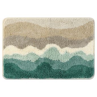 Wavy Stripes Bathroom Rug Mat Absorbent Non-slip Bath Mats For Bathroom Floor