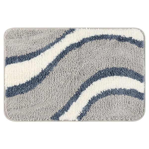 Wavy Stripes Bathroom Rug Mat Absorbent Non-slip Bath Mats For Bathroom ...