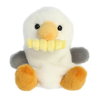 Aurora Mini White Palm Pals 5" Buoy Seagull With Fry Adorable Stuffed Animal