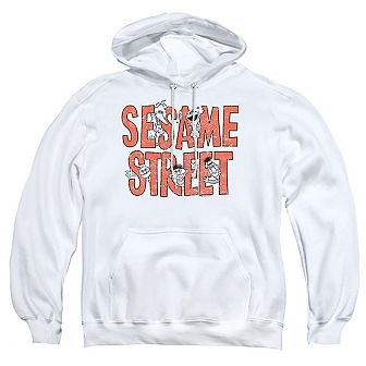 Sesame Street In Letters Adult Pull Over Hoodie