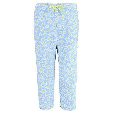 Women's Plus Size Tiny Daisy Capri Pajama Set