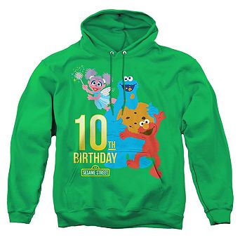 Sesame Street 10th Birthday Adult Pull Over Hoodie