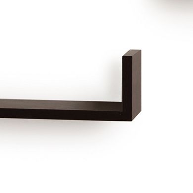 Floating 'u' Laminated Veneer Shelves (set Of 3)