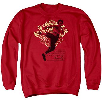 Bruce Lee Immortal Dragon Adult Crewneck Sweatshirt