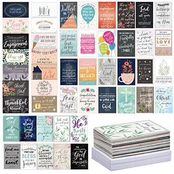 48 Pack Religious Boxed Greeting Cards Assortment With Envelopes, 4x6 In