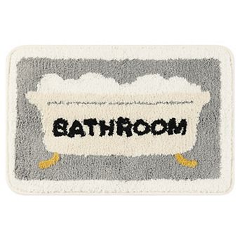 Colorful Bath Mat Stylish Funny With Cute Words Bathroom Rug